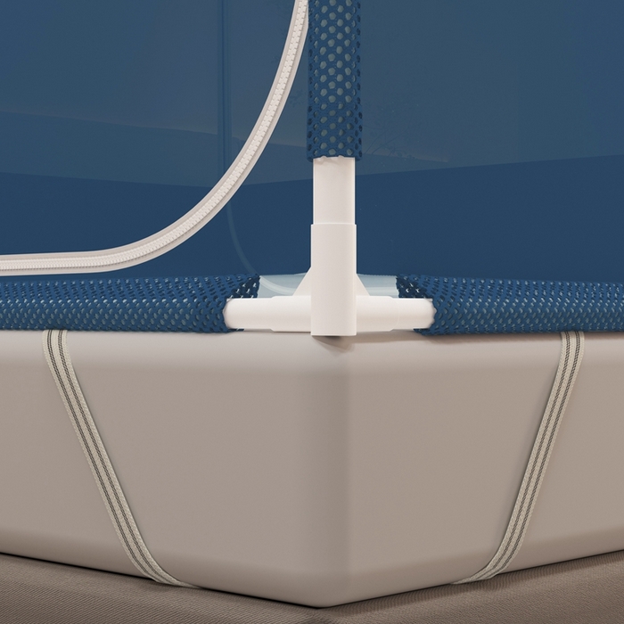 91家纺网 家纺一手货源 找家纺 青竹苑 2025新款双门全底外穿坐床式蚊帐儿童防摔防蚊拉链方帐 卡通-太空漫步