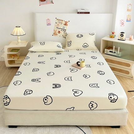 柠馨 2025新款13372全棉床单床笠枕套被套单品系列-单床笠 小甜狗