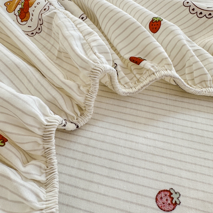 91家纺网 家纺一手货源 找家纺 柠馨 2025新款13372全棉床单床笠枕套被套单品系列-单床笠 卡洛儿