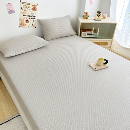 柠馨 2025新款13372全棉床单床笠枕套被套单品系列-单床笠 雅灰