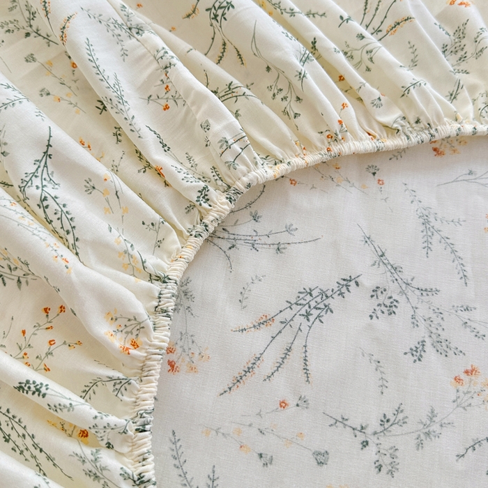 91家纺网 家纺一手货源 找家纺 柠馨 2025新款13372全棉床单床笠枕套被套单品系列-单床笠 洛伊