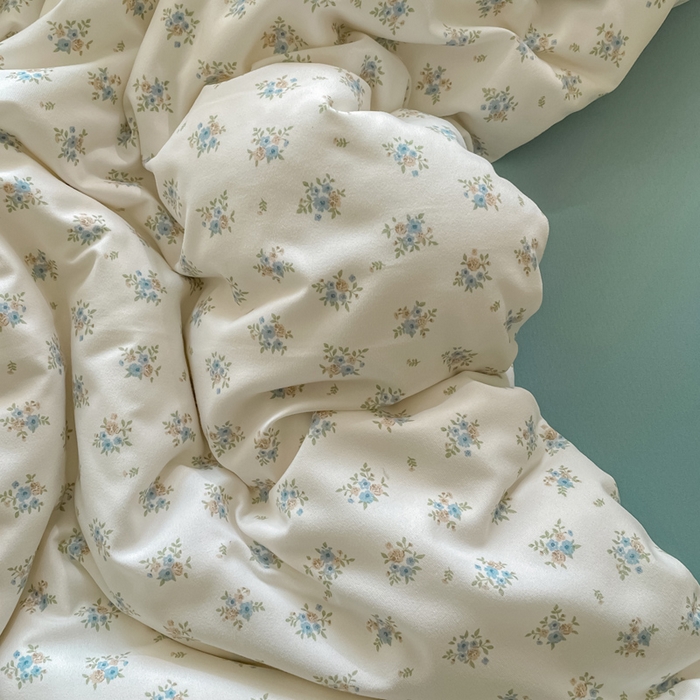 91家纺网 家纺一手货源 找家纺 仟网汇 2025新款针织双层纱AB版四件套 情书