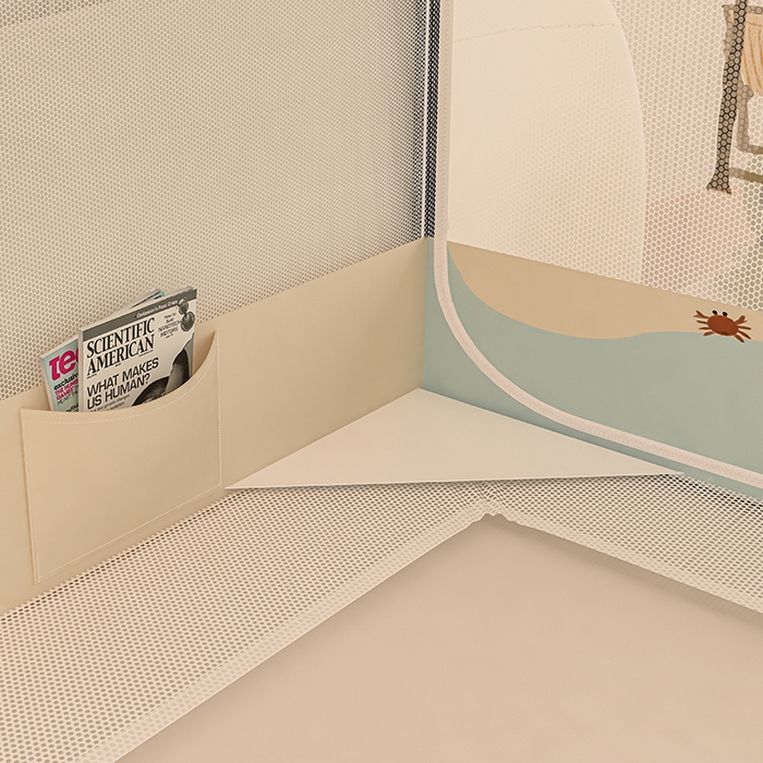 91家纺网 家纺一手货源 找家纺 青竹苑 2025新款帐纱印花外穿坐床防摔蚊帐 沙滩熊熊