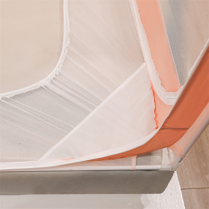 91家纺网 家纺一手货源 找家纺 青竹苑 2025新款双层雪纺边回底外穿坐床 粉玉色