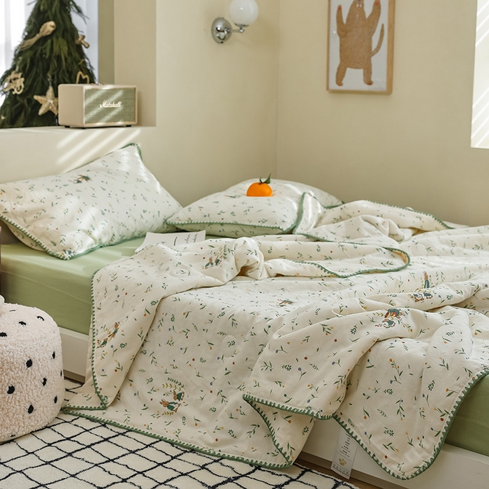 91家纺网 家纺一手货源 找家纺 买家秀 爆款不断货A类母婴级双层纱大豆被子春秋被秋冬被大豆纤维被子被芯空调被20%大豆被子夏被夏凉被 薇拉