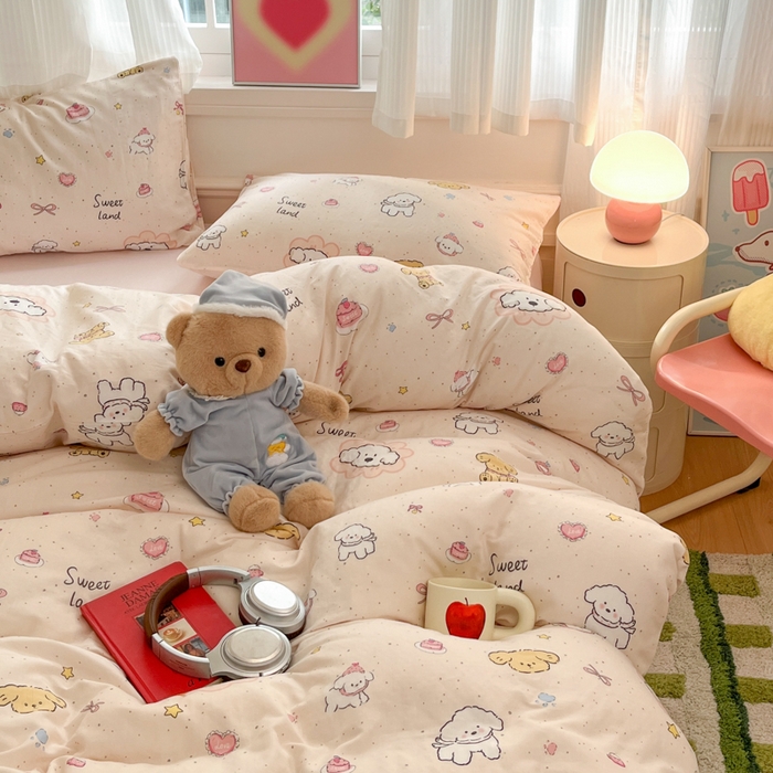 91家纺网 家纺一手货源 找家纺 （总）博雅 2025新款全棉A类双层纱四件套