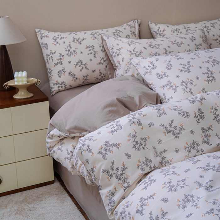 91家纺网 家纺一手货源 找家纺 斯卡诺家纺 2025新款针织天竺棉水洗棉四件套被套学生宿舍三件套床单款 兮蔓