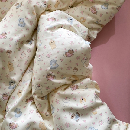 91家纺网 家纺一手货源 找家纺 （总）仟网汇 2025新款针织双层纱AB版四件套