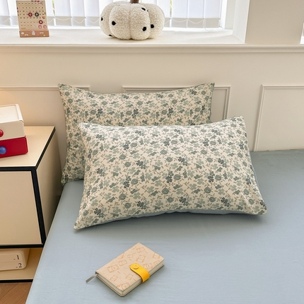 91家纺网 家纺一手货源 找家纺 （总）柠馨 2025新款13372全棉床单床笠枕套被套单品系列-单枕套