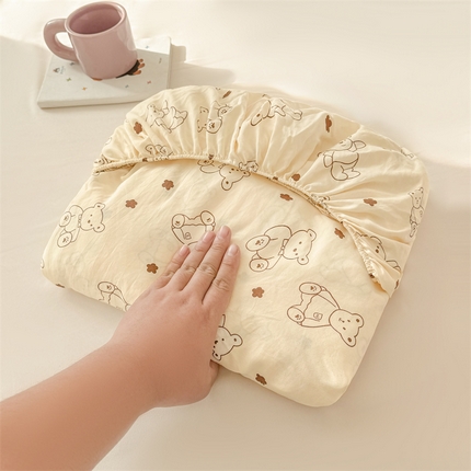 91家纺网 家纺一手货源 找家纺 （总）温眠 2025新款A类亲肤水洗棉可爱卡通印花床笠