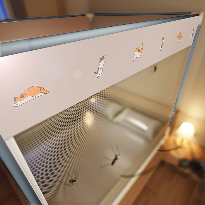 91家纺网 家纺一手货源 找家纺 青竹苑 2025新款口袋款外穿防摔坐床蚊帐 故宫喵