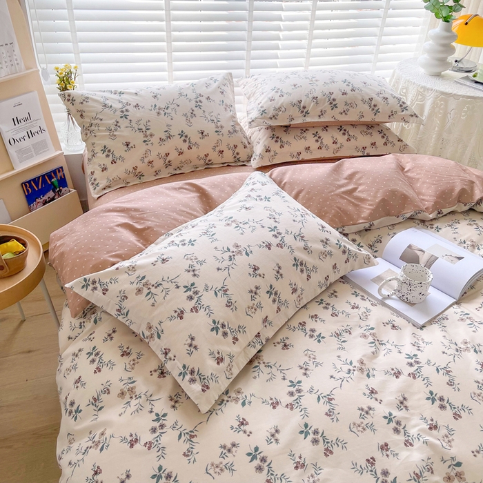 91家纺网 家纺一手货源 找家纺 柠馨 2025新款13372全棉印花四件套 沐风