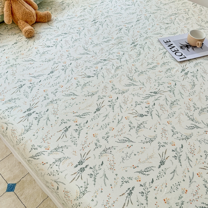 91家纺网 家纺一手货源 找家纺 柠馨 2025新款13372全棉床单床笠枕套被套单品系列-单床笠 洛伊