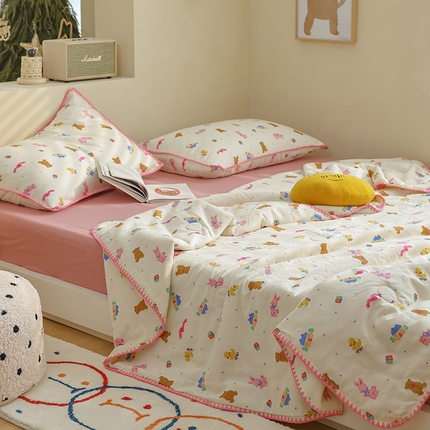 91家纺网 家纺一手货源 找家纺 （总）买家秀 爆款不断货A类母婴级双层纱大豆被子春秋被秋冬被大豆纤维被子被芯空调被20%大豆被子夏被夏凉被