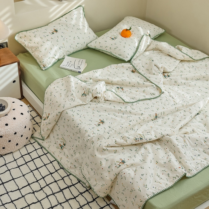 91家纺网 家纺一手货源 找家纺 买家秀 爆款不断货A类母婴级双层纱大豆被子春秋被秋冬被大豆纤维被子被芯空调被20%大豆被子夏被夏凉被 薇拉