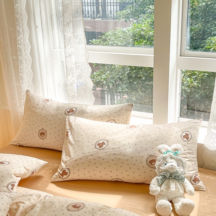 柠馨 2025新款13372全棉床单床笠枕套被套单品系列-单枕套 薇薇安