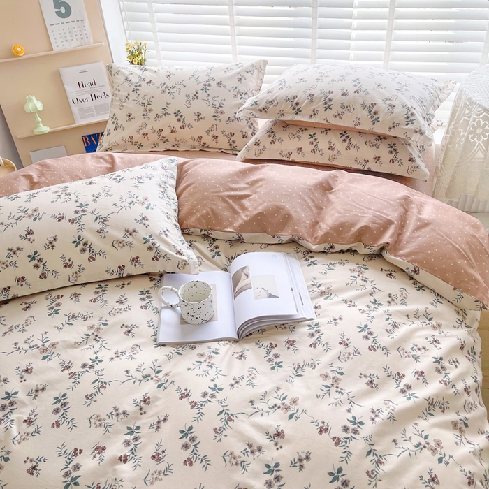 91家纺网 家纺一手货源 找家纺 柠馨 2025新款13372全棉印花四件套 沐风