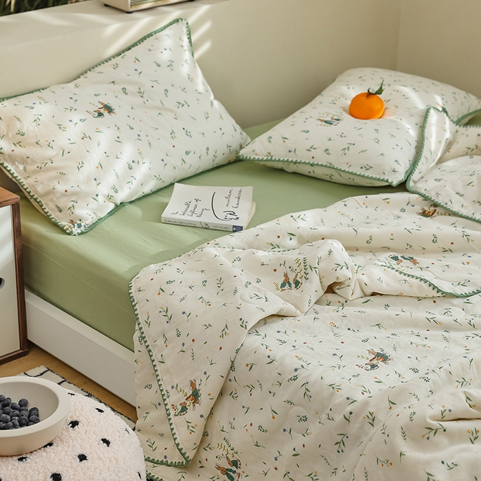 91家纺网 家纺一手货源 找家纺 买家秀 爆款不断货A类母婴级双层纱大豆被子春秋被秋冬被大豆纤维被子被芯空调被20%大豆被子夏被夏凉被 薇拉