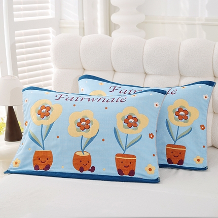 91家纺网 家纺一手货源 找家纺 （总）朴尔家纺-毛巾被 2025新款萌萌系八层纯棉加厚纱布枕巾