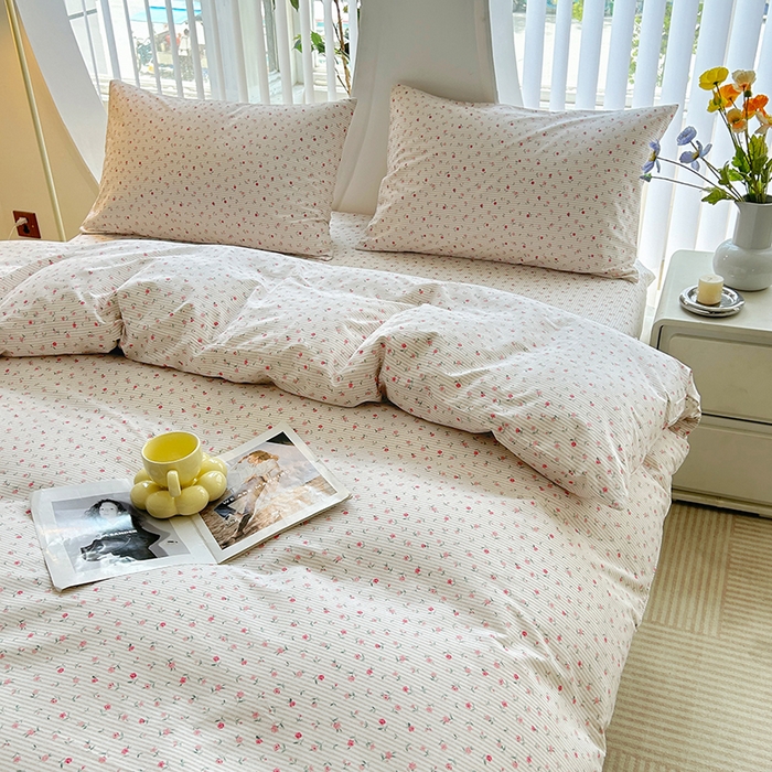 91家纺网 家纺一手货源 找家纺 柠馨 2025新款13372全棉印花四件套 绮幻