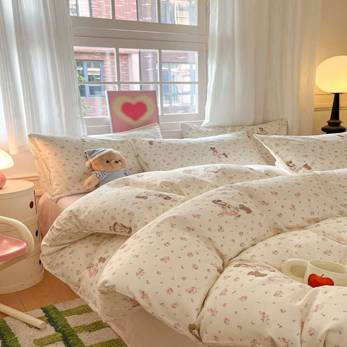 91家纺网 家纺一手货源 找家纺 博雅 2025新款全棉A类双层纱四件套 奇遇秘境