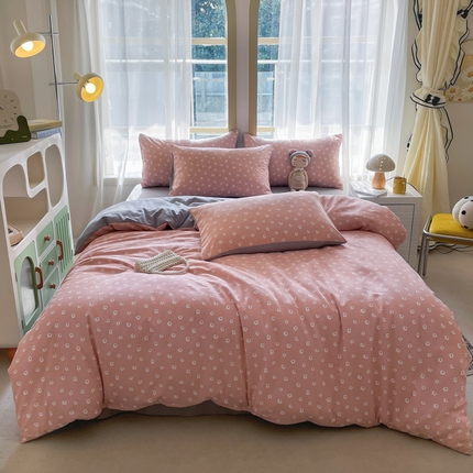 91家纺网 家纺一手货源 找家纺 仟网汇 2025新款针织双层纱AB版四件套 知否