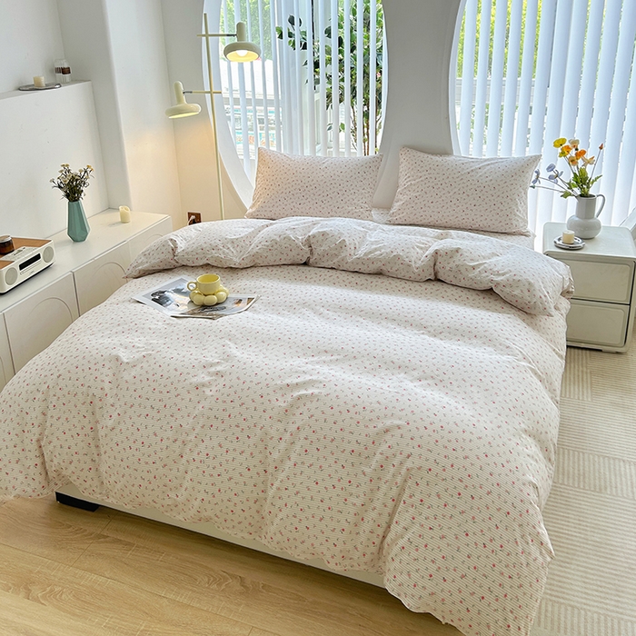 91家纺网 家纺一手货源 找家纺 柠馨 2025新款13372全棉印花四件套 绮幻