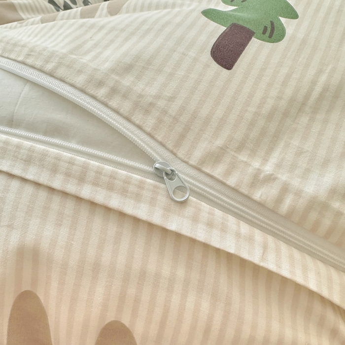 91家纺网 家纺一手货源 找家纺 柠馨 2025新款13372全棉床单床笠枕套被套单品系列-单被套 梦幻小鹿