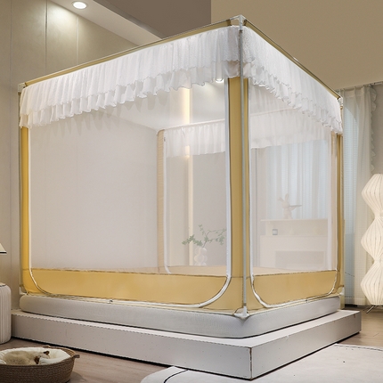 青竹苑 2025新款双层雪纺边回底外穿坐床 香槟色