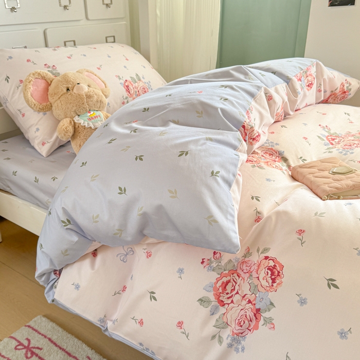 91家纺网 家纺一手货源 找家纺 寻米 2025新款13070全棉水洗棉学生三件套 繁华锦绣