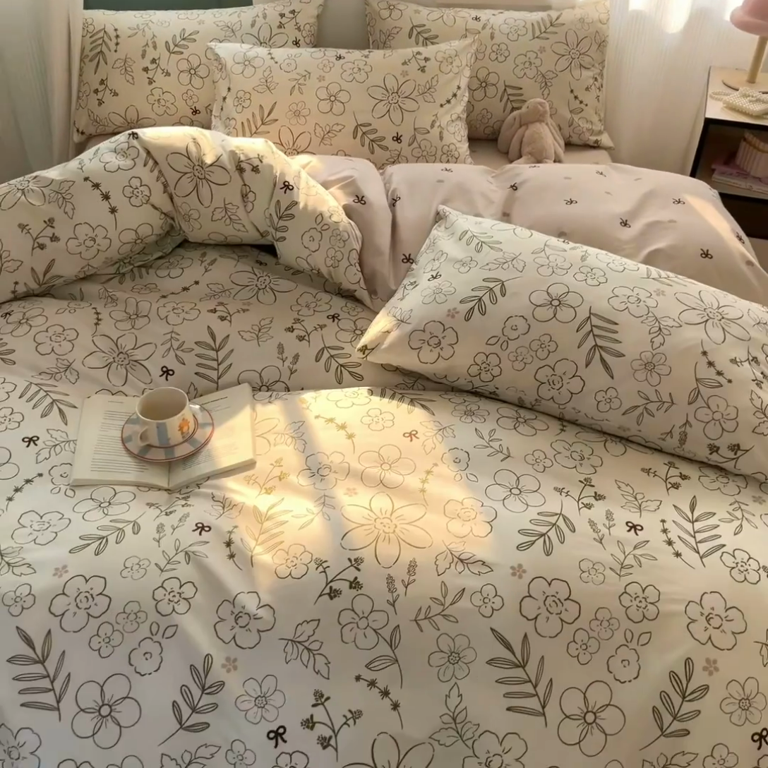 91家纺网 家纺一手货源 找家纺 寻米 2025新款13070全棉印花四件套系列 巴洛克暖阳