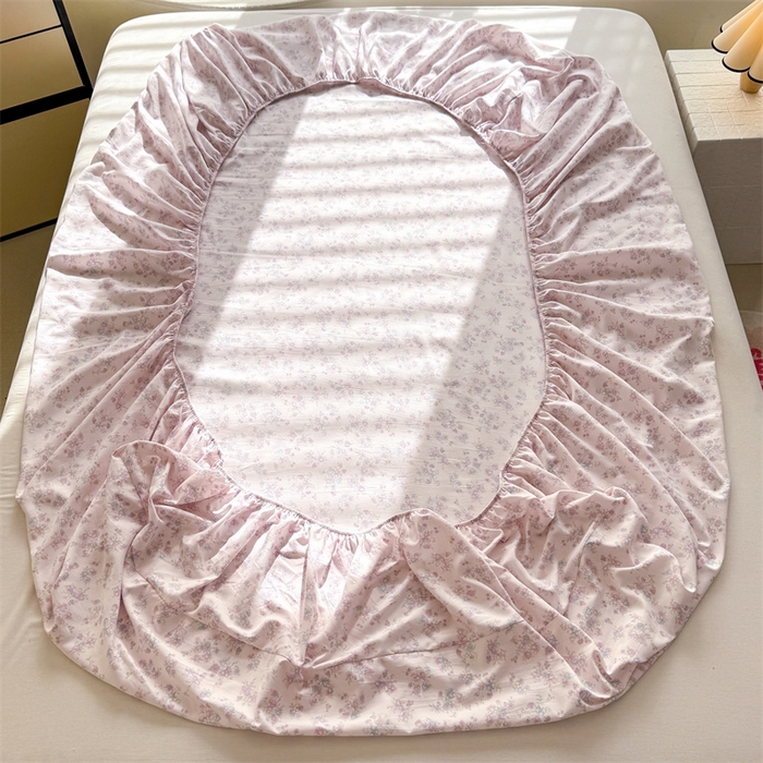 91家纺网 家纺一手货源 找家纺 多品家纺 2025新款超柔水洗云朵棉单品床笠 苍兰