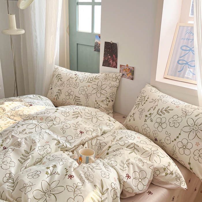 91家纺网 家纺一手货源 找家纺 寻米 2025新款13070全棉印花四件套系列 巴洛克暖阳