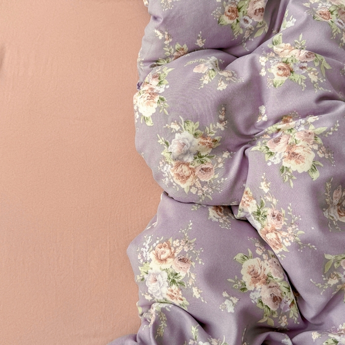 91家纺网 家纺一手货源 找家纺 欧尚 2025新款有氧针织双层纱四件套 欧风花影