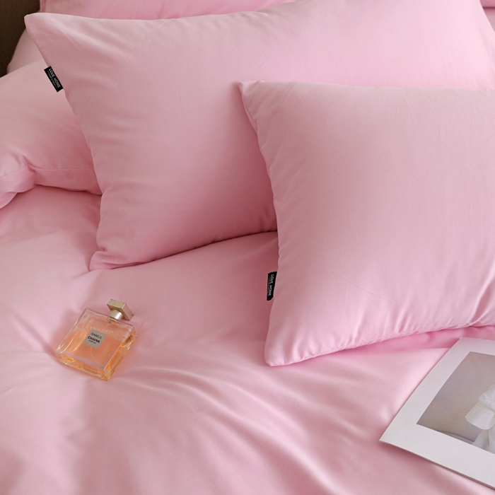 91家纺网 家纺一手货源 找家纺 （总）富馨莱 2025新款60支纯棉纯色双拼四件套