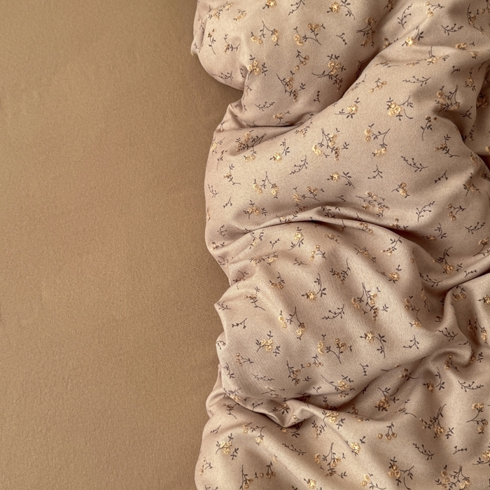 91家纺网 家纺一手货源 找家纺 欧尚 2025新款有氧针织双层纱四件套 花沫咖