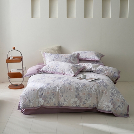 橙艺家居 2025新款臻品柔棉印花四件套 露娜-玉
