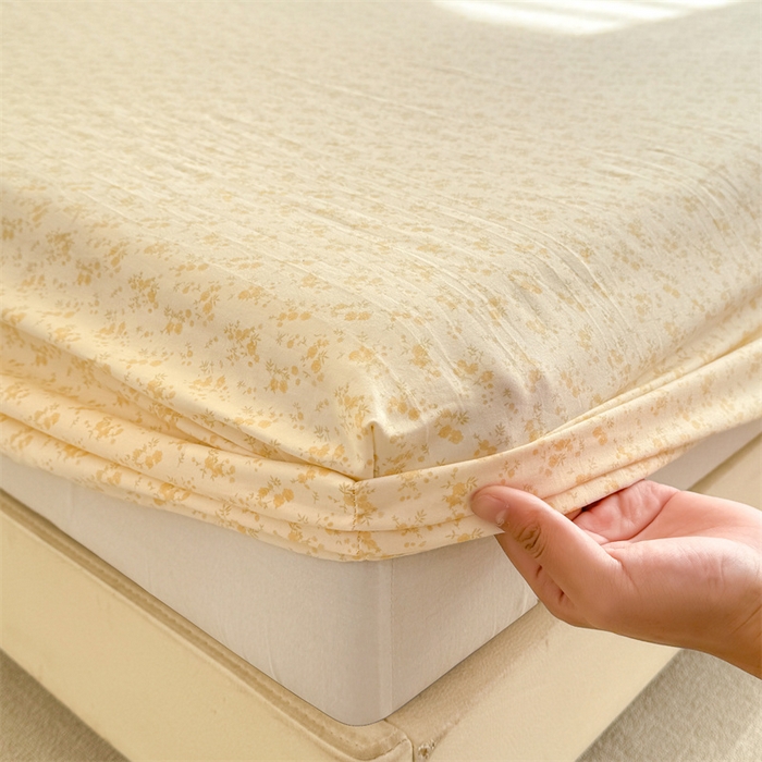 91家纺网 家纺一手货源 找家纺 多品家纺 2025新款超柔水洗云朵棉单品床笠 花语