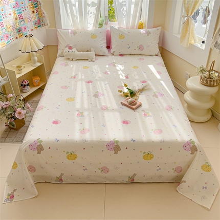 91家纺网 家纺一手货源 找家纺 （总）名兮家居 2025新款13372全棉印花四件套单品系列-单床单