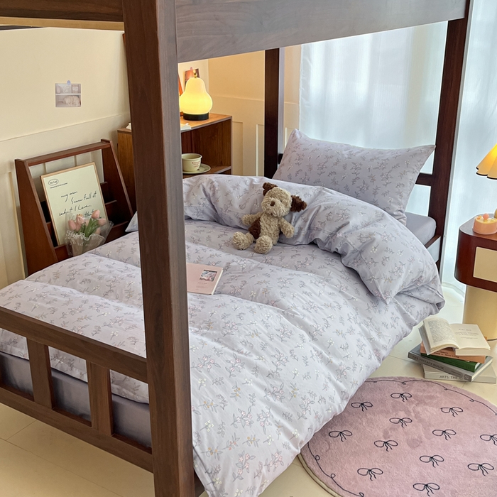 91家纺网 家纺一手货源 找家纺 寻米 2025新款A类全棉双层纱学生三件套 安娜