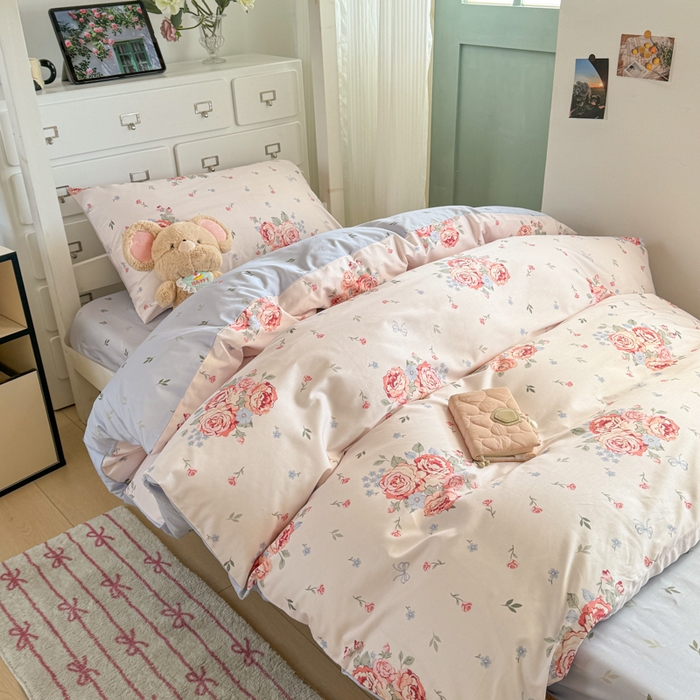 91家纺网 家纺一手货源 找家纺 寻米 2025新款13070全棉水洗棉学生三件套 繁华锦绣