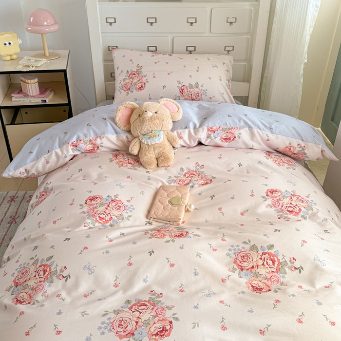 91家纺网 家纺一手货源 找家纺 寻米 2025新款13070全棉水洗棉学生三件套 繁华锦绣