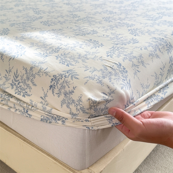 91家纺网 家纺一手货源 找家纺 多品家纺 2025新款超柔水洗云朵棉单品床笠 挪威森林