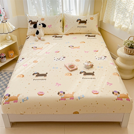 91家纺网 家纺一手货源 找家纺 （总）名兮家居 2025新款13372全棉印花四件套单品系列-单床笠