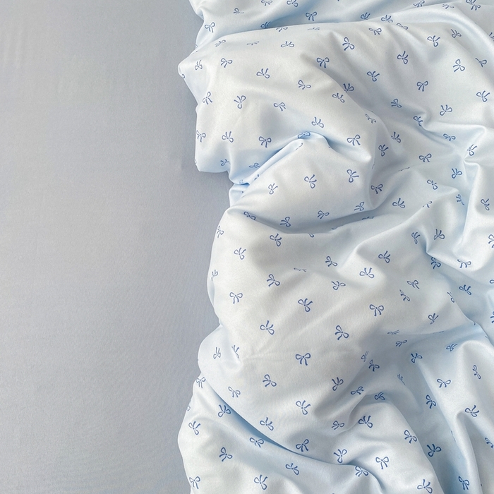 91家纺网 家纺一手货源 找家纺 欧尚 2025新款有氧针织双层纱四件套 洁美蓝