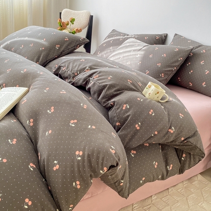 91家纺网 家纺一手货源 找家纺 （总）欧尚 2025新款有氧针织双层纱四件套