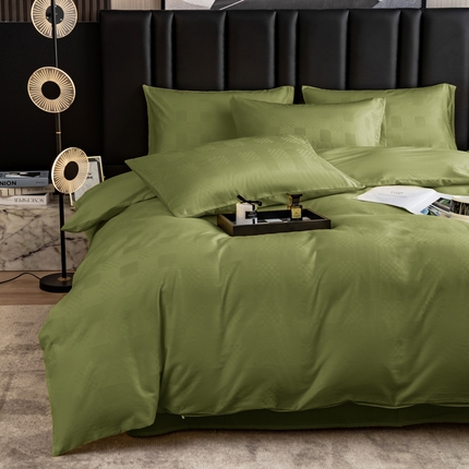 91家纺网 家纺一手货源 找家纺 （总）女子家纺 2025新款全棉贡缎提花60支小清新四件套