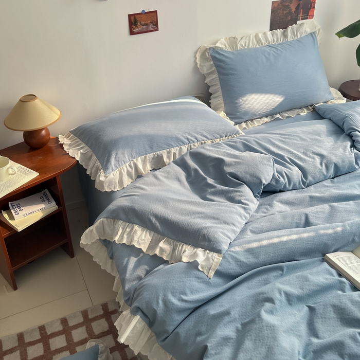 91家纺网 家纺一手货源 找家纺 （总）慕澄家纺 2025新款中古风法式蕾丝复古四件套