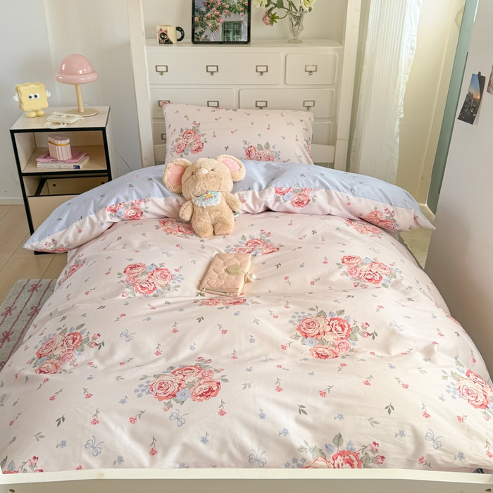 91家纺网 家纺一手货源 找家纺 寻米 2025新款13070全棉水洗棉学生三件套 繁华锦绣