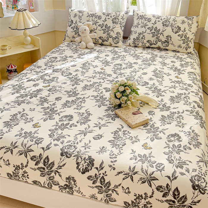 91家纺网 家纺一手货源 找家纺 名兮家居 2025新款13372全棉印花四件套单品系列-单床笠 赫本